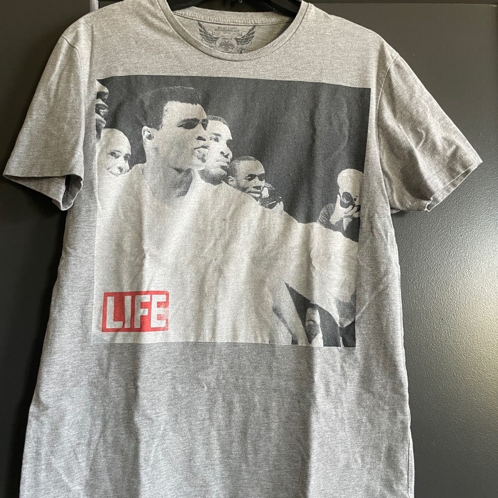 Burton Gray Graphic Tee with Black and White Print